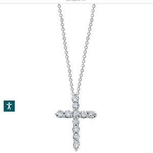 Effy 14K White Gold & Diamond Cross Necklace